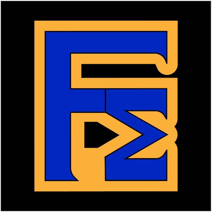 Vector f m último icono de diseño del logotipo