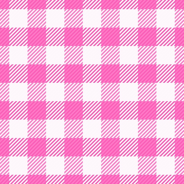 Fabricación de telas textiles de patrón de suavidad vector plaid sin costura Fabricación de tartan comprobar la textura de fondo en colores rosa y nieve