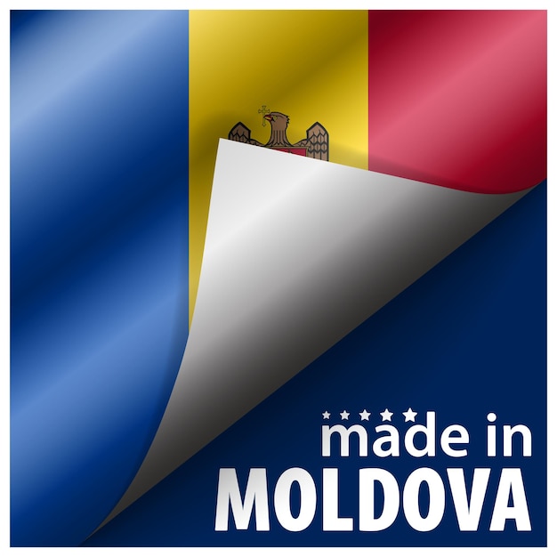 Fabricado en moldavia gráfico y etiqueta