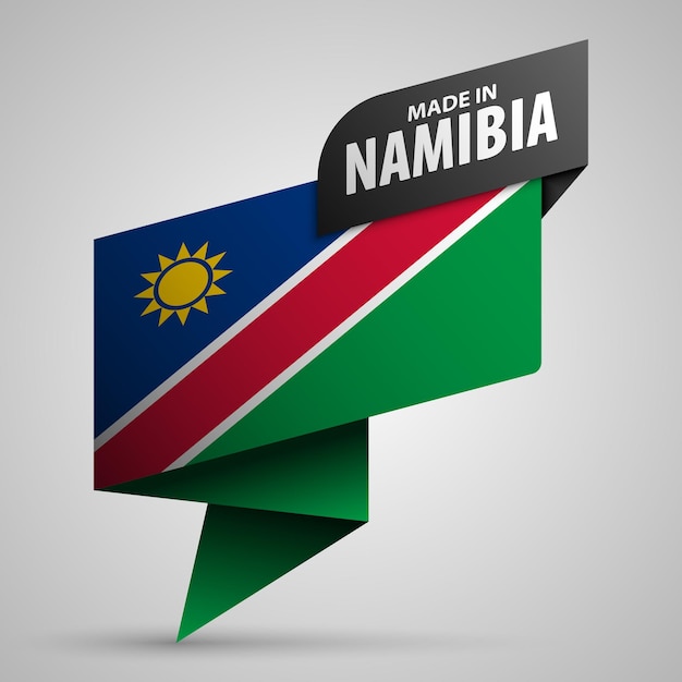 Fabricado en Namibia gráfico y etiqueta