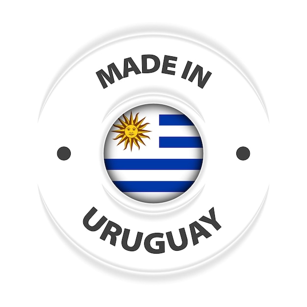 Fabricado en Uruguay gráfico y etiqueta