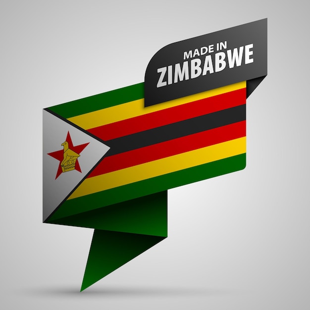 Fabricado en Zimbabue gráfico y etiqueta