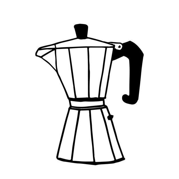 Fabricante de café en olla de moca