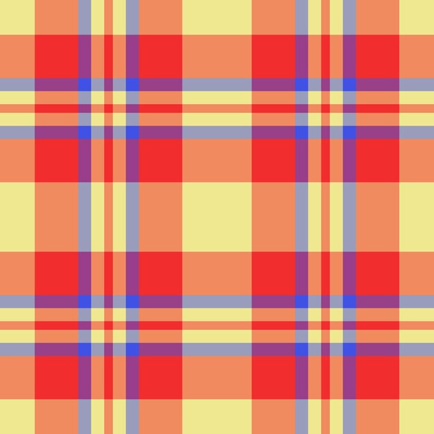 Fabrico de control de fondo de pantalla textil de textura de lujo tartan tela de mesa patrón vectorial a cuadros sin costuras en colores naranja y caqui