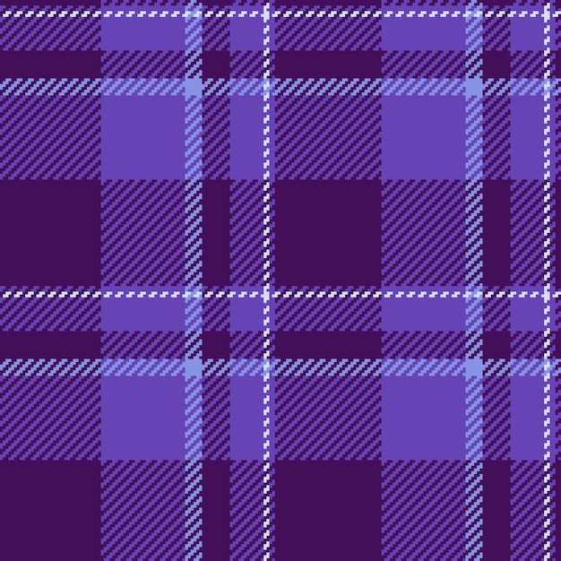 Fabrico de textil bonito patrón publicitario fondo a cuadros tartán hispano vector de comprobación sin costuras en colores púrpura e índigo