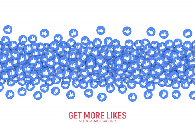 Facebook like thumbs up icons vector