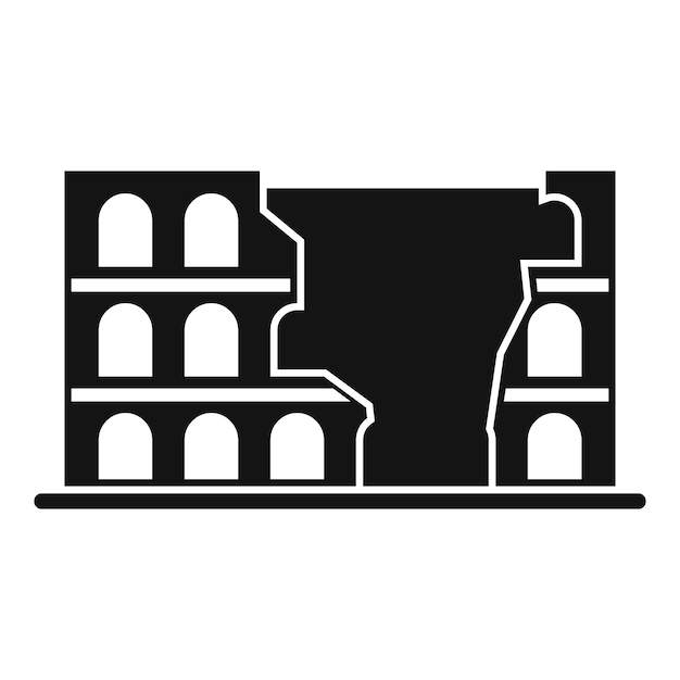 La fachada del antiguo colosseo romano que representa la historia italiana