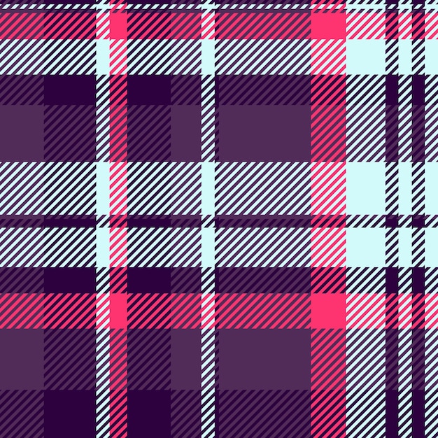 Fade check textil sin costuras de tela abierta vector tartan textura clásica patrón de fondo a cuadros en colores púrpura y oscuro
