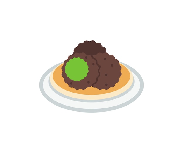 Vector falafel vector icono emoticon aislado falafel