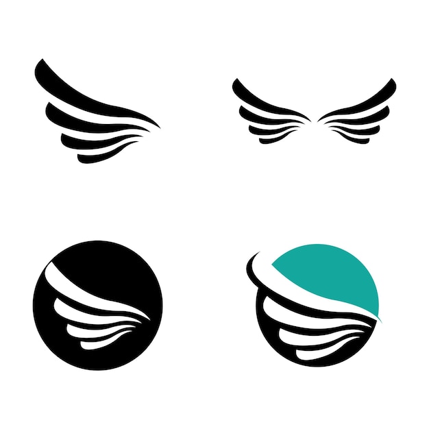 Falcon Wing Logo Template diseño del icono del vector