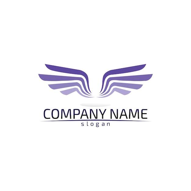 Falcon wings logo template icon app de diseño de logotipos