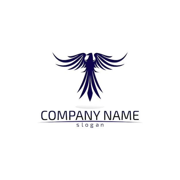 Falcon wings logo template icon app de diseño de logotipos