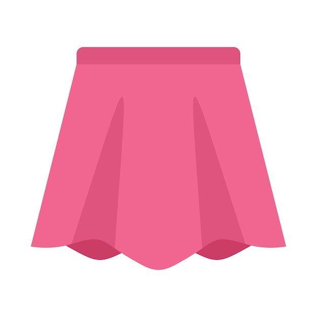 Una falda rosa que fluye en el viento Ilustración de moda