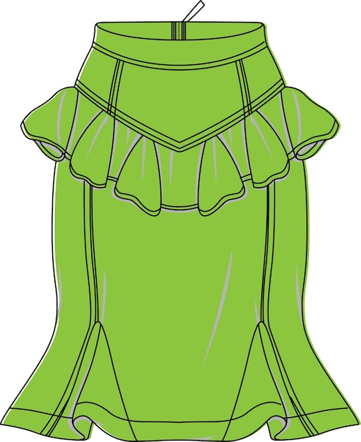 La falda verde