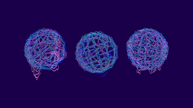 Vector falla circular abstracta con rayo de átomo líquido, onda sintética de futurismo retro, onda de vapor, holográfica