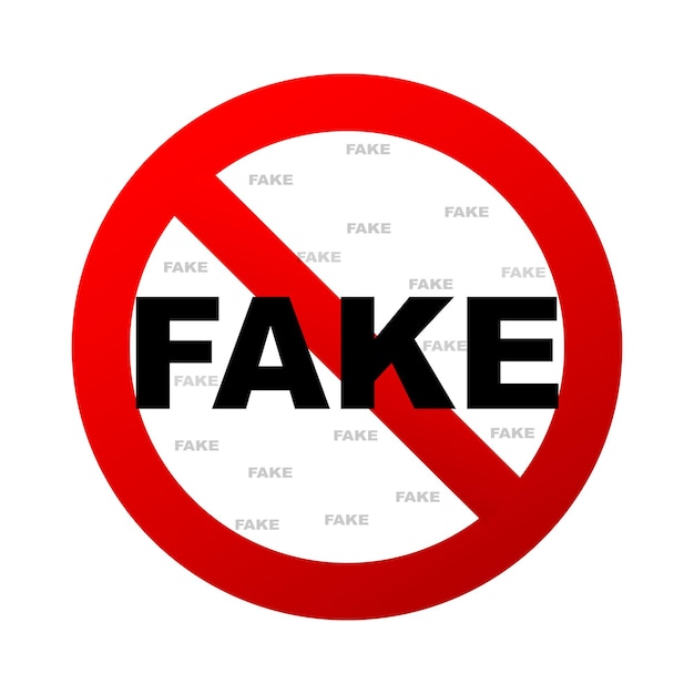 Falso en blanco Ilustración vectorial