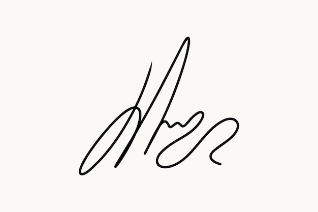 Falsos autógrafos dibujados a mano y firmas escritas a mano para papeles y documentos de firma