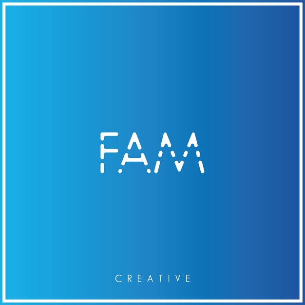 FAM Premium Vector último diseño de logotipo Diseño creativo de logotipo Ilustración vectorial Logotipo mínimo Monograma