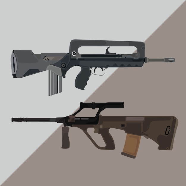 Vector famas aug riffle vector illustration