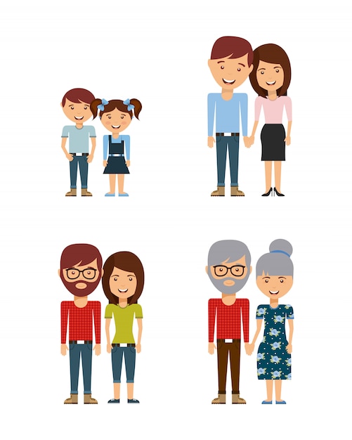 una familia feliz