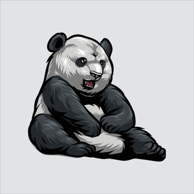 Vector familia de los pandas