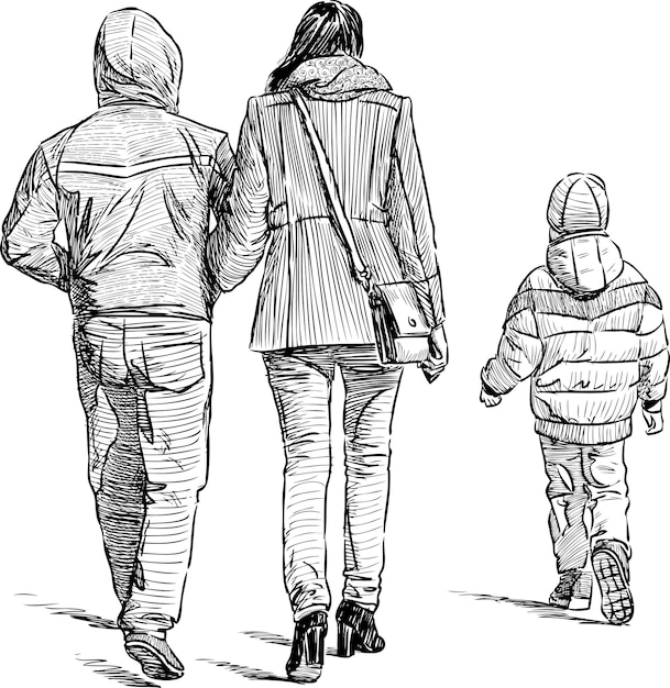 Familia en un paseo