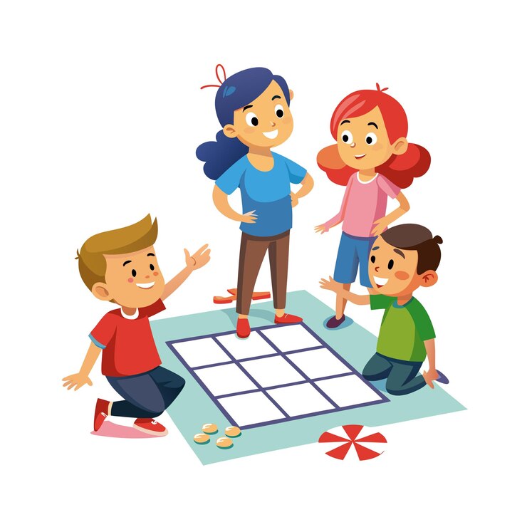 Vector familia unidad paternidad e hijos ilustración vectorial