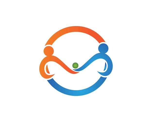 Family Care Love Logo y plantilla de símbolos