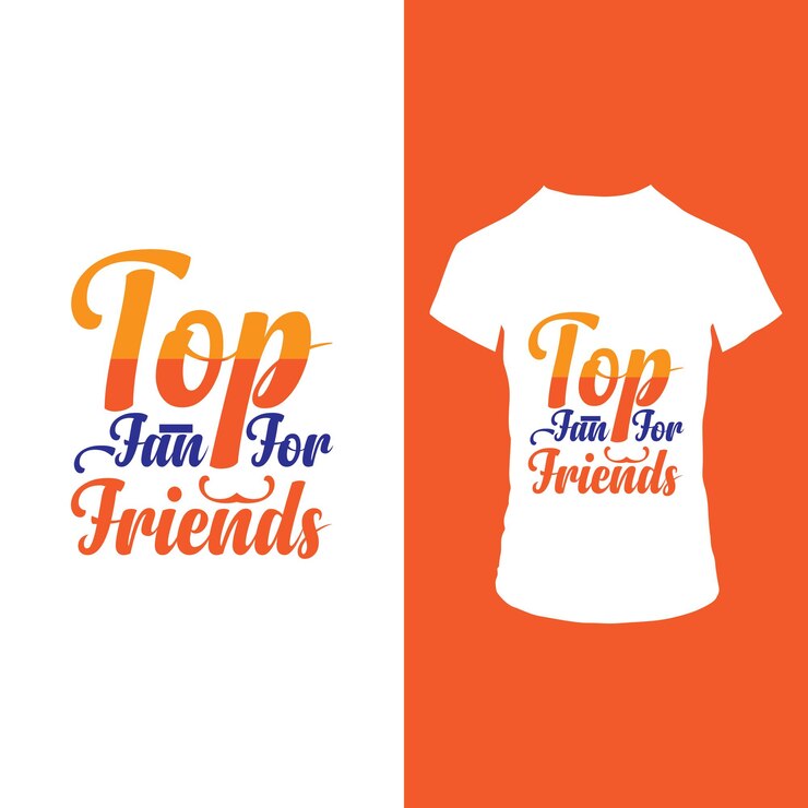 Fanático superior para el diseño de camisetas de amigos.