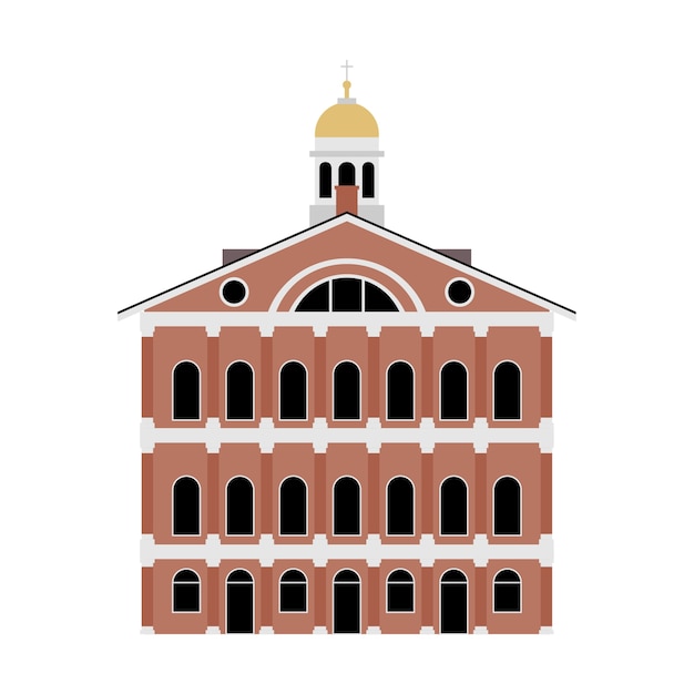 Faneuil Hall Boston Building Vector