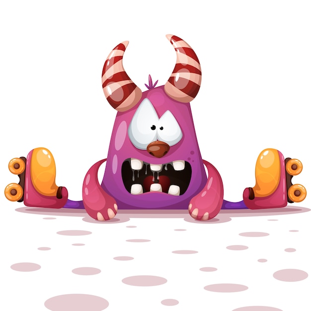 Fanny, lindos personajes de patinaje. Vector eps 10