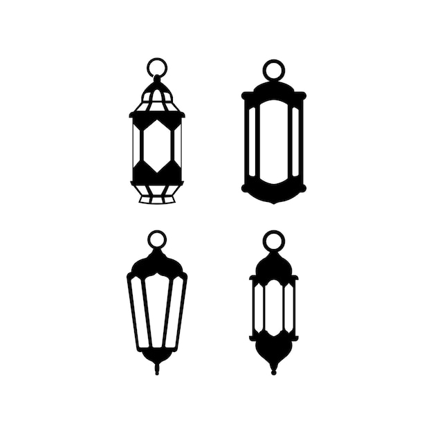 Fanoos Linterna fondo islam logo simple vector icono ilustración diseño