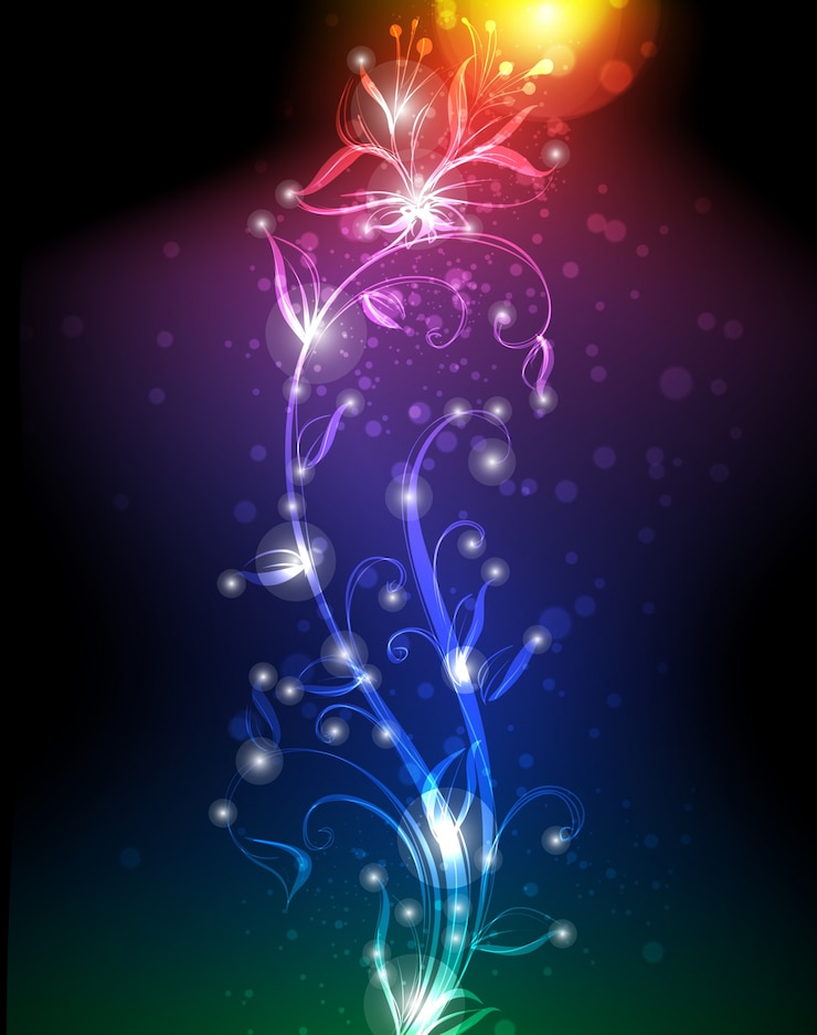 Vector fantasía azul vibrante colorida del bosquejo