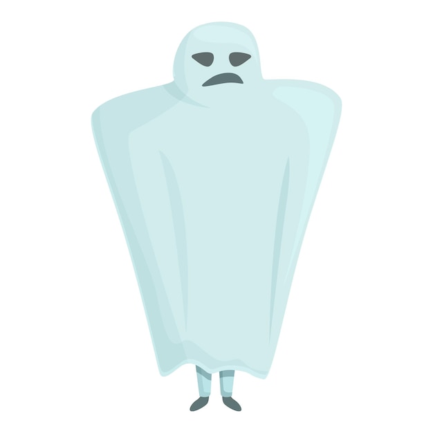 Fantasma disfraz icono dibujos animados vector niño personaje linda fiesta