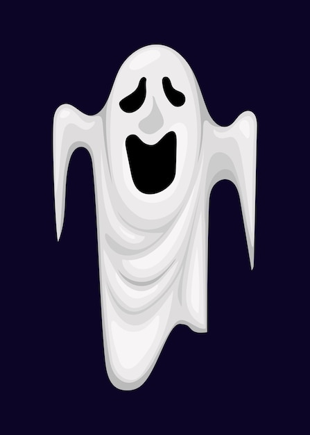 Fantasma Halloween calabaza vacaciones horror mal miedo vector ilustración símbolo espeluznante temporada