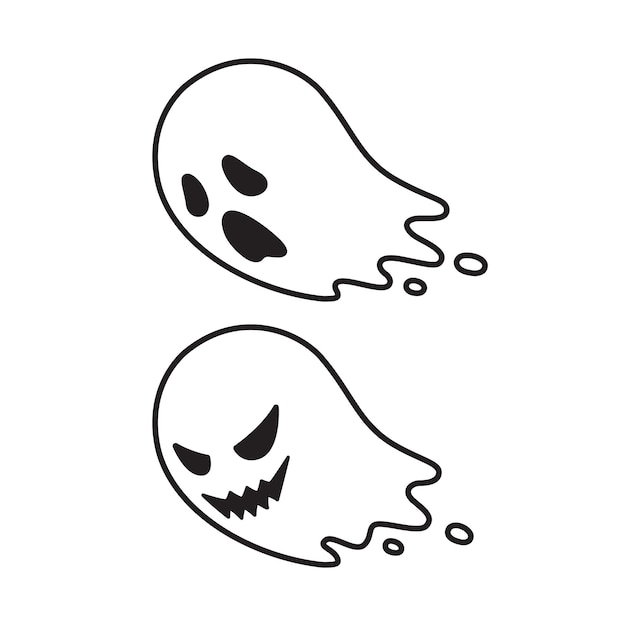 Fantasma halloween escalofriante dibujos animados