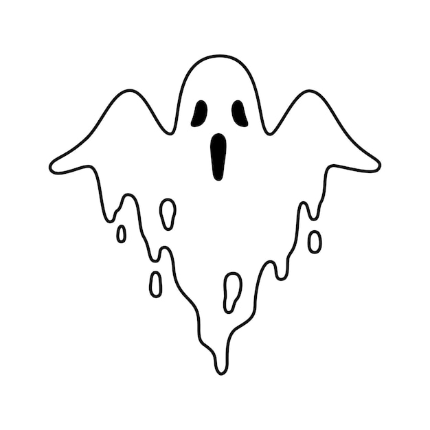 fantasma halloween escalofriante personaje de dibujos animados