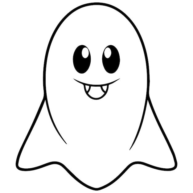 Fantasma lindo monstruo vectorial de Halloween misterio Boo personaje de dibujos animados