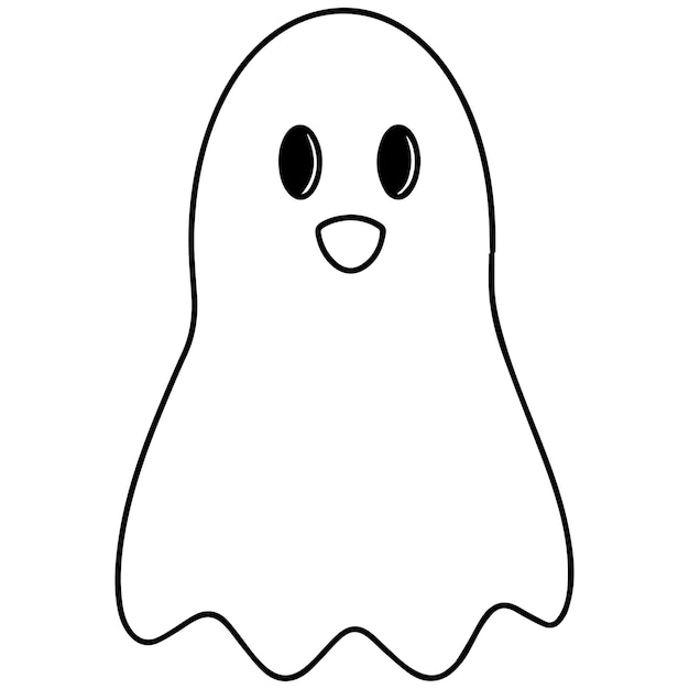 Fantasma lindo vector de Halloween misterio Boo personaje de dibujos animados