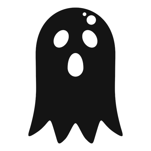 Fantasma negro gritando con la boca abierta
