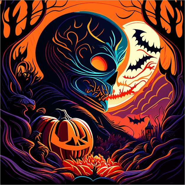 La fantasmagoría de Halloween de Pumpkin Skull toma forma