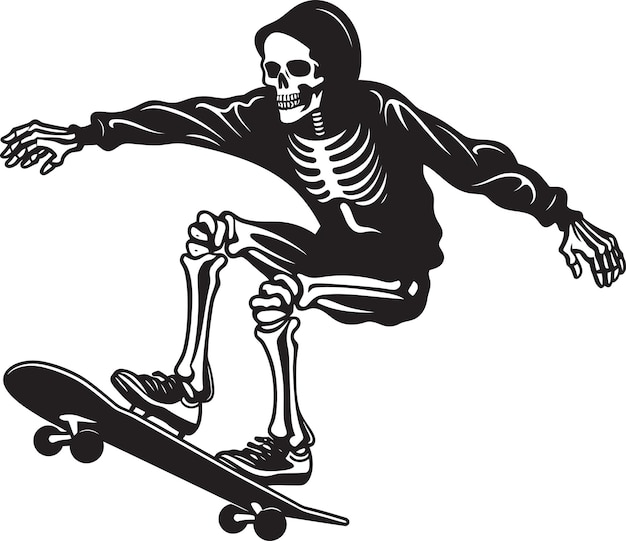 Fantasmagorical Grinds El arte del patinaje de esqueleto Skele suaviza el Fl sin costuras