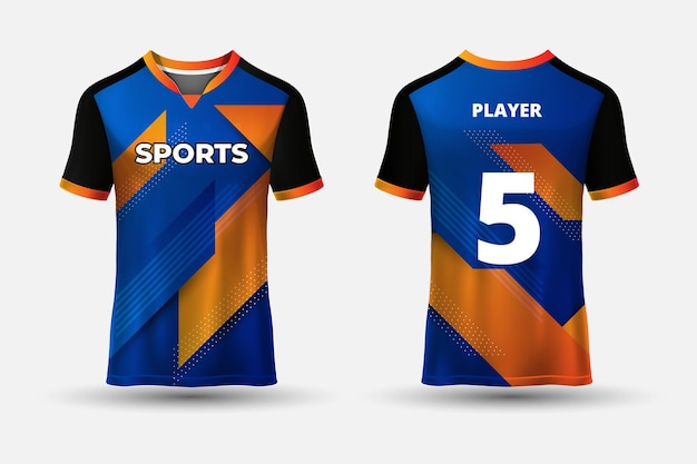Elegante diseño de camiseta adecuado para deportes de carreras, juegos de  fútbol y vectores de deportes electrónicos