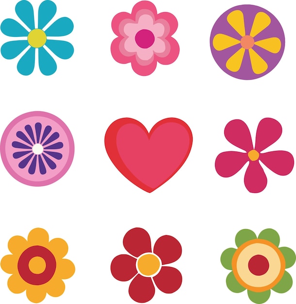 Fantástico y encantador hippie arco iris set vectorial de orgullo