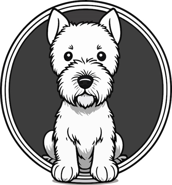 Fantástico y encantador perro terrier vector