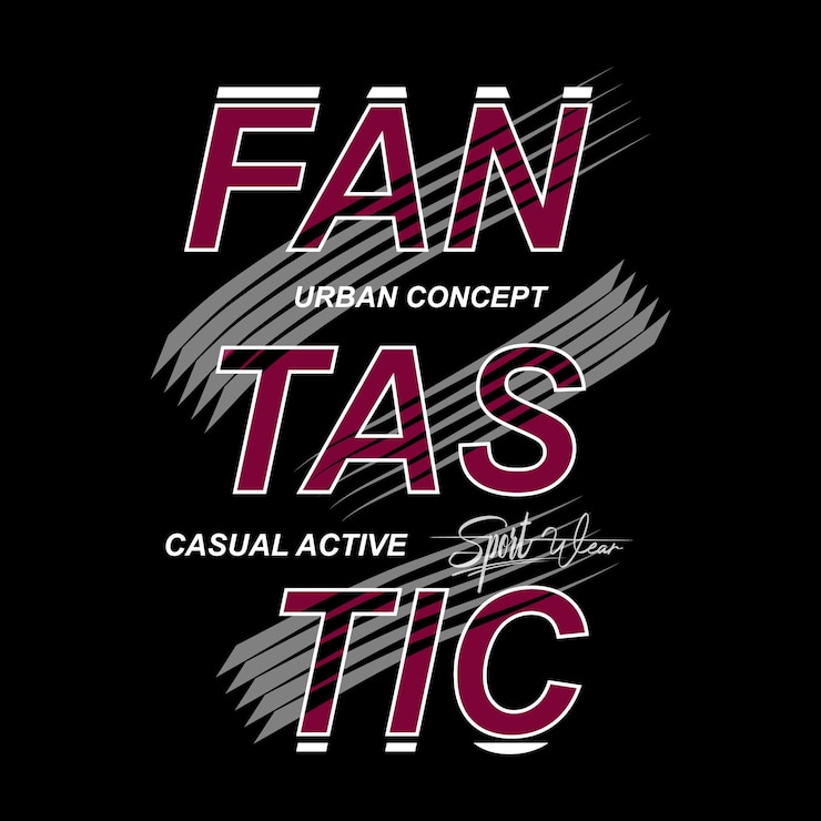 Vector fantástico eslogan texto vector tipografía diseño