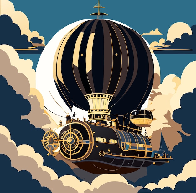 Fantástico viaje por el cielo Steampunk