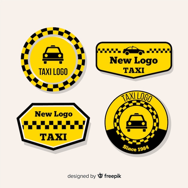 Vector fantásticos logotipos para compañías de taxis