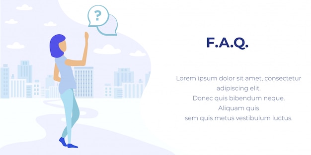 Faq servicio online soporte publicidad banner