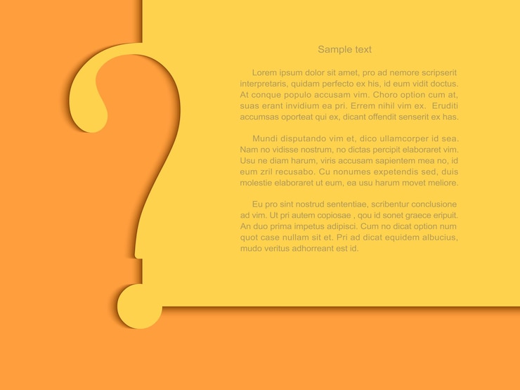 Vector faq signo de pregunta sobre fondo naranja ilustración vectorial